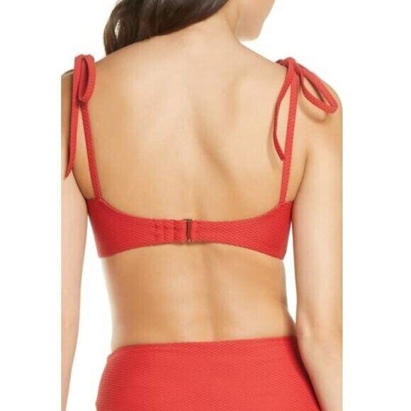Chelsea28 NWT Easy Retro Bikini Top Red Size S - Picture 2 of 6